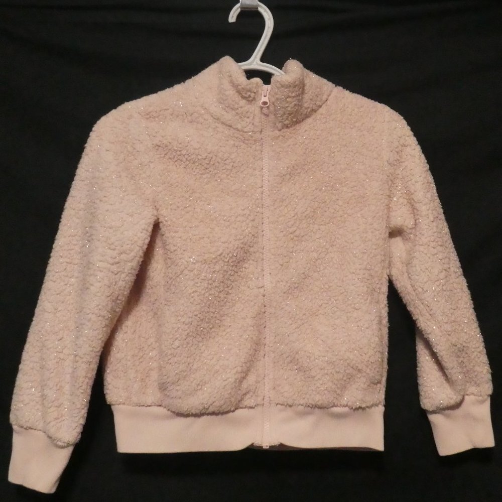 OSHKOSH B'GOSH | size 10 | Pink Teddy, Shearling, Sherpa Jacket | Shiny Fibers